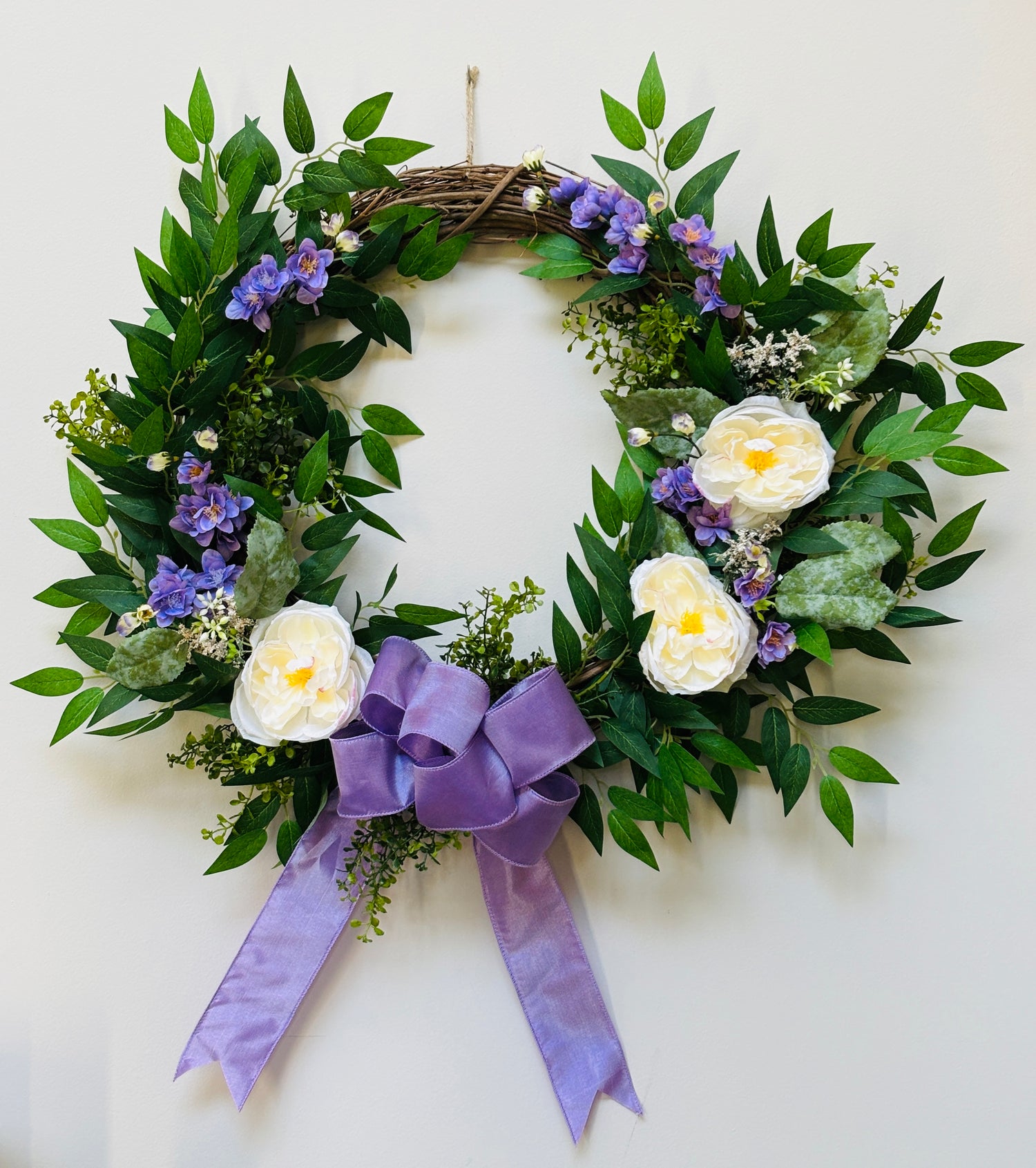 Purple Crocus Spring Wreath